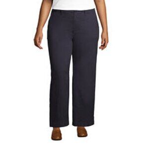 Lands' End Mid-rise Wide-leg Chino Ankle Pants